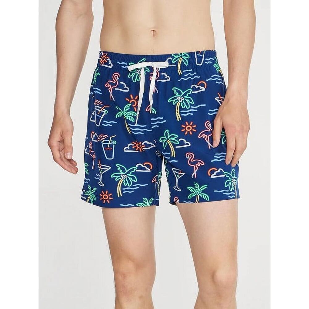 Chubbies Mens Swim Trunks Neon Lights Flamingo Tropical Stretch Board Shorts XXL